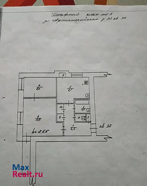 муниципальное образование город Юрьев-Польский, Артиллерийская улица, 32 Юрьев-Польский квартира