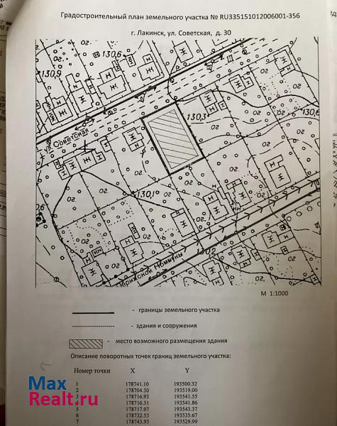 Лакинск муниципальное образование Город Лакинск, Советская улица, 30 продажа частного дома