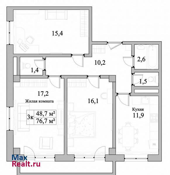 деревня Большие Жеребцы, микрорайон Восточный, 1к8 Щёлково купить квартиру