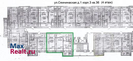 Московский район, микрорайон Семчино, Семчинская улица, 1к3 Рязань квартира