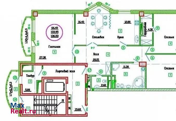 микрорайон Центральный, Красноармейская улица, 55/1 Краснодар квартира