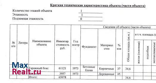 купить гараж Калуга Новорежская улица