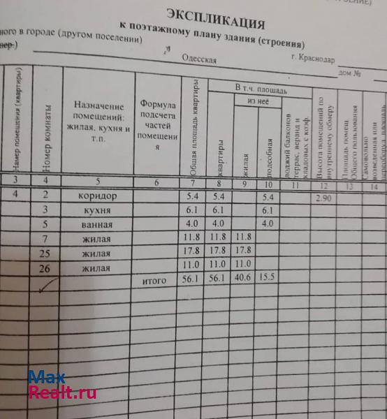 микрорайон Центральный, Одесская улица, 23А Краснодар купить квартиру