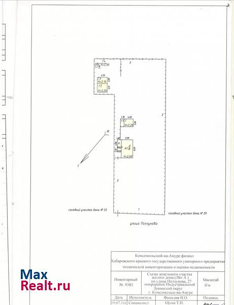 Комсомольск-на-Амуре микрорайон Индустриальный, улица Ползунова, 27 частные дома
