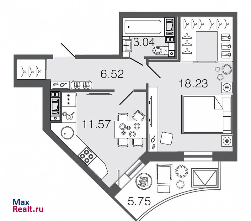 Петровский проспект, 24к3 Санкт-Петербург продам квартиру