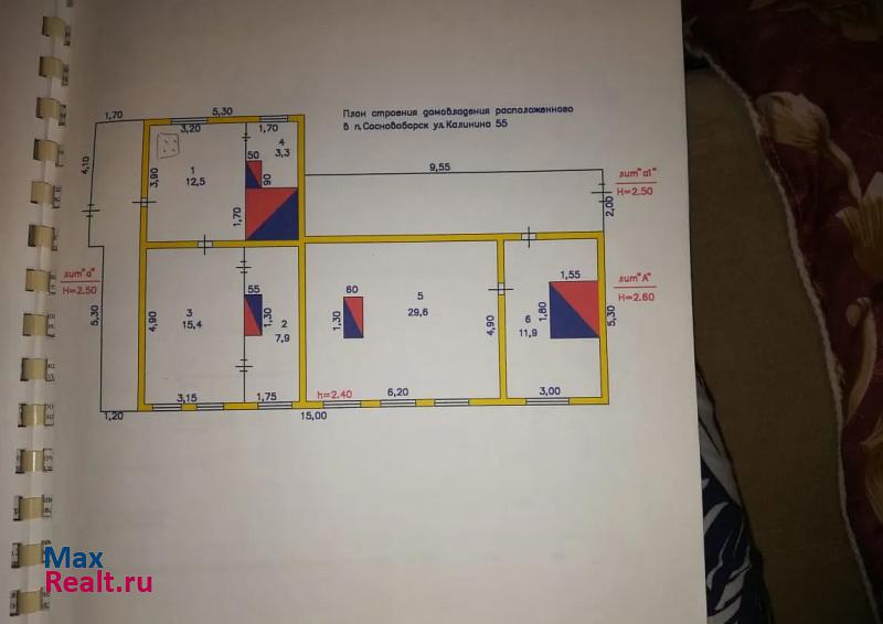 купить частный дом Сосновоборск рабочий посёлок Сосновоборск, улица Калинина, 55