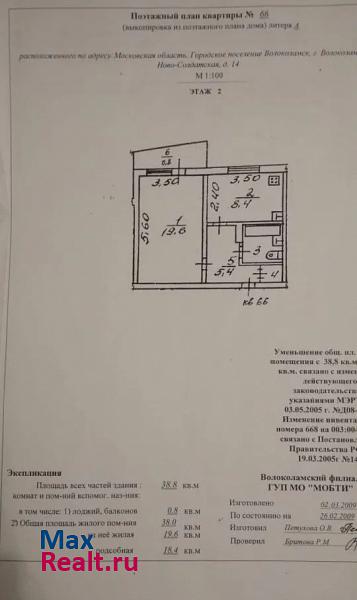 Ново-Солдатская улица, 14 Волоколамск квартира