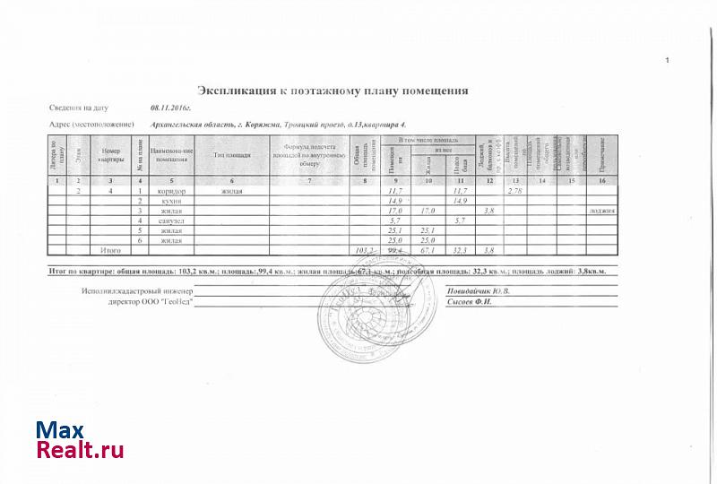 Троицкий проезд, 13 Коряжма купить квартиру