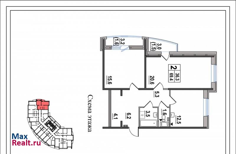 улица Бутлерова, 11к.3 Санкт-Петербург продам квартиру