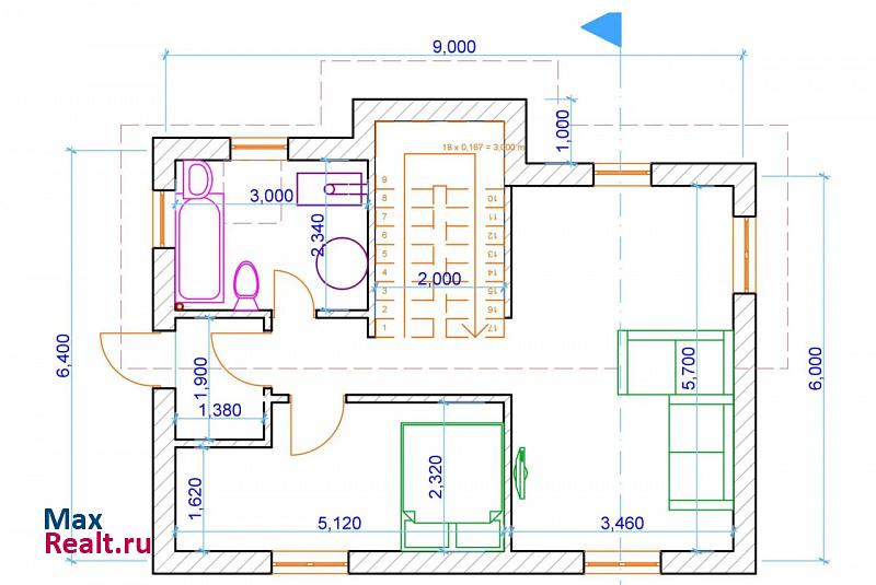 Калининград СНТ Золотой Ранет, улица Вересаева, 9 продажа частного дома