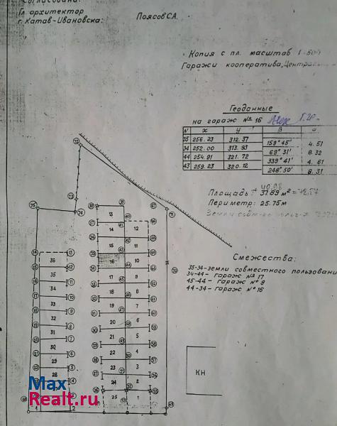 купить гараж Катав-Ивановск ул.Остров, 5а гаражный кооператив 