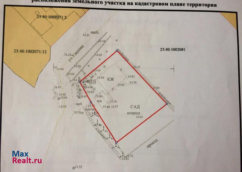 Архипо-Осиповка село Архипо-Осиповка, улица Удалова частные дома