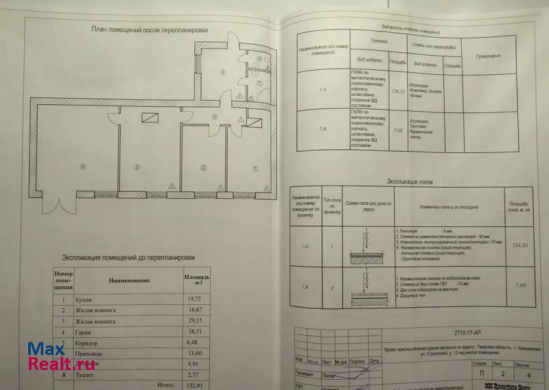 Кувшиново улица Строителей, 12 продажа частного дома