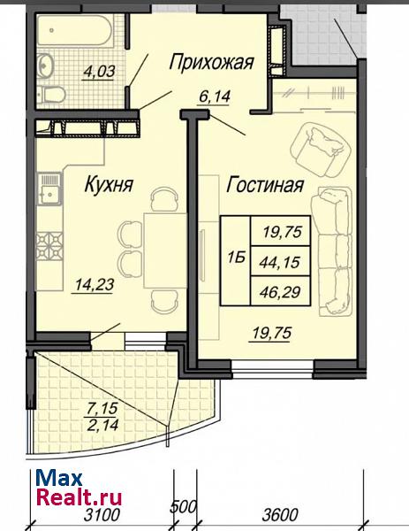 микрорайон 9-й километр, улица Репина, 3/1к3 Краснодар квартира