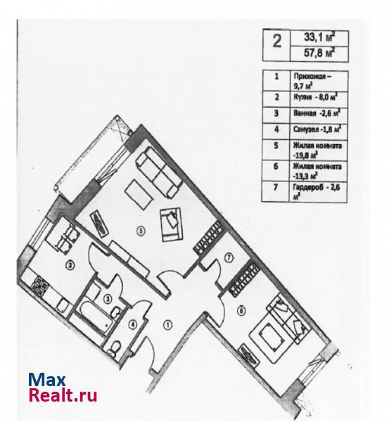 микрорайон Клязьма-Старбеево, квартал Клязьма, улица Лётчика Ивана Фёдорова, 3к1 Химки квартира