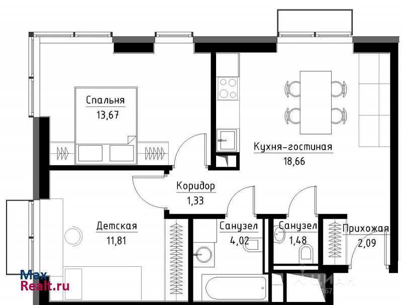 Юго-Восточный административный округ, Южнопортовый район, 4 Москва квартира