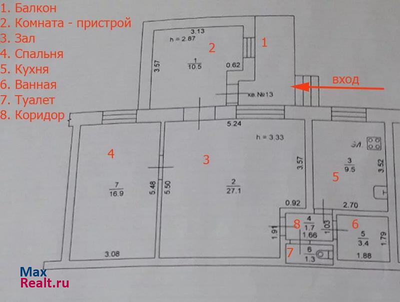 поселок Сердовино, улица Воронова, 12 Сызрань квартира