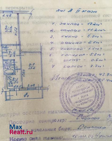 посёлок городского типа Гаспра, Маратовская улица Гаспра квартира