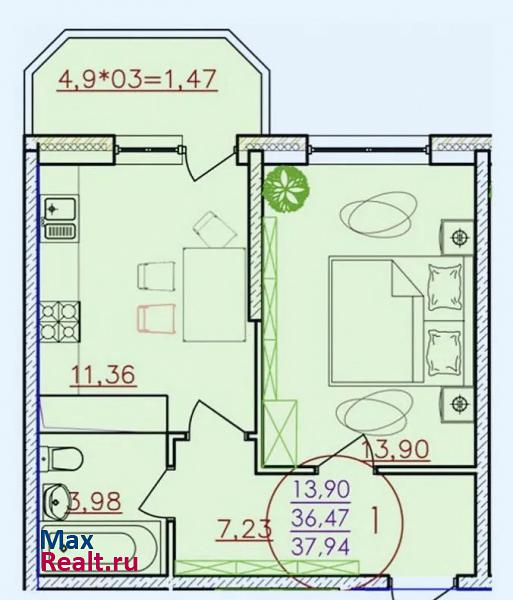 Кореновская улица, 57к1 Краснодар продам квартиру